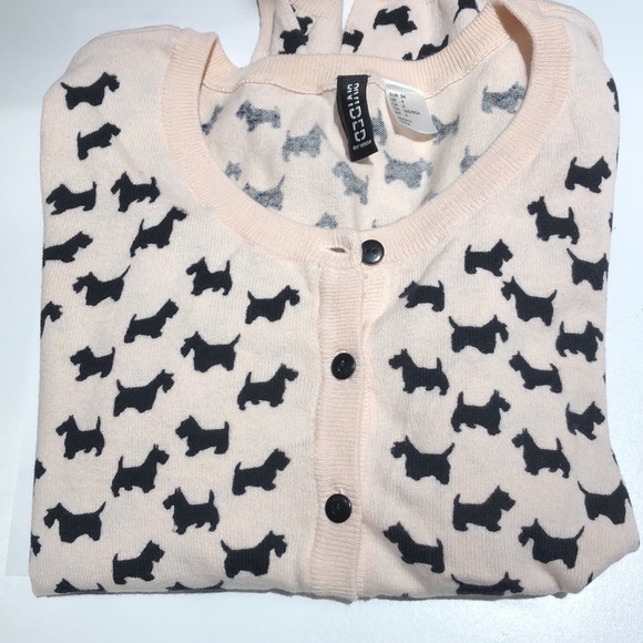 Divided Sweaters - Divided Cardigan Scottish Terrier Print Size 4